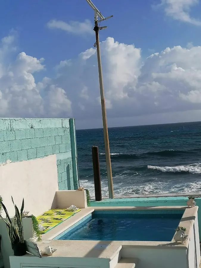 이슬라무헤레스 Casa Ravell, Piscina Y Vista Al Mar. Zona Centro 빌라 0*,