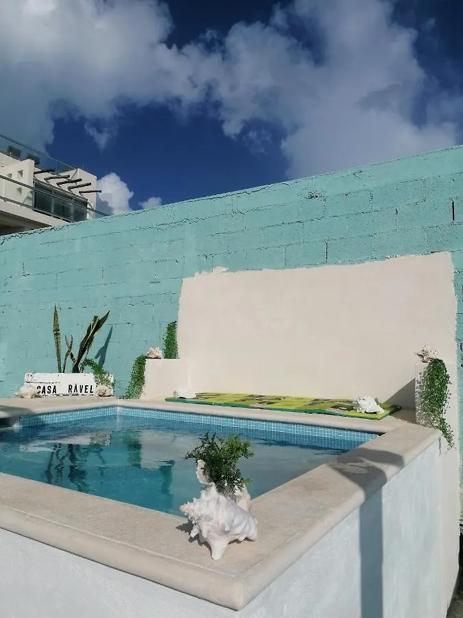 이슬라무헤레스 Casa Ravell, Piscina Y Vista Al Mar. Zona Centro 빌라 펜션