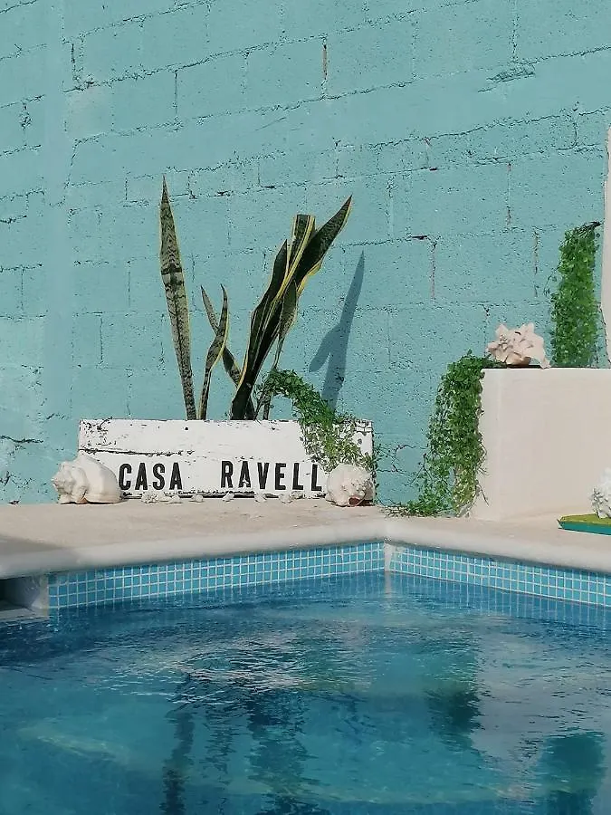 이슬라무헤레스 Casa Ravell, Piscina Y Vista Al Mar. Zona Centro 빌라 펜션